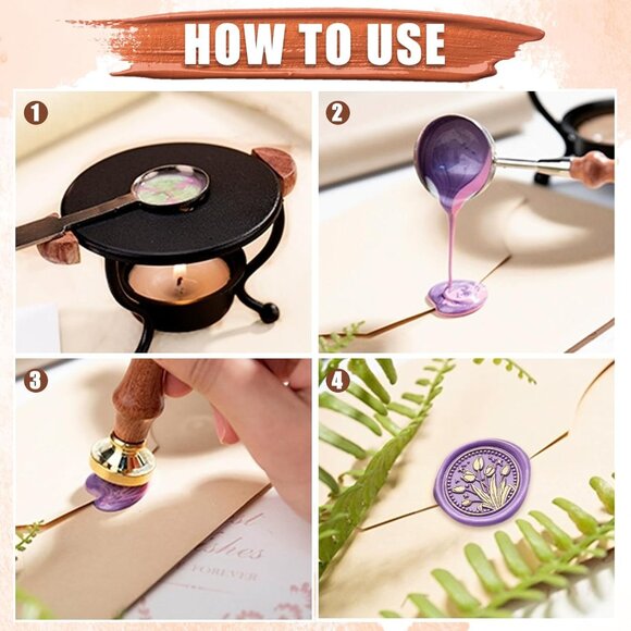 Wax Seal Stamp Kit, 21Pcs Wax Stamp Seal,Vintage Classic Sealing Wax Stamp Head - Picture 5 of 7